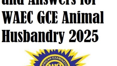 Objective Questions and Answers for WAEC GCE Animal Husbandry 2025